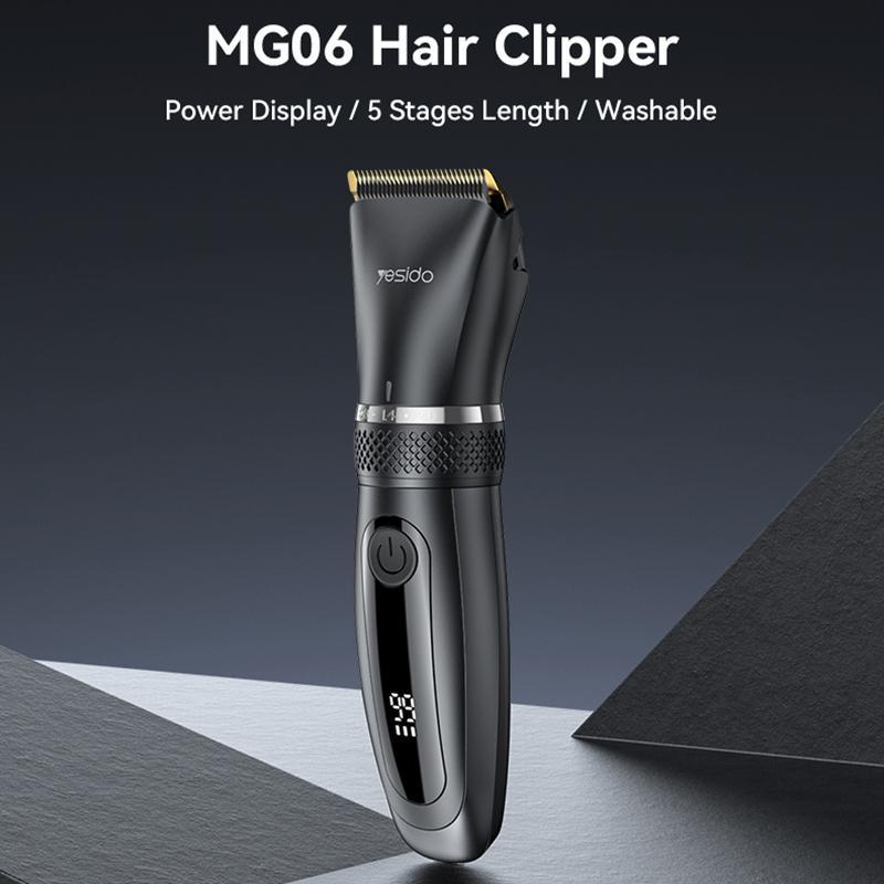 Cordless Hair Clipper and Trimmer Waterproof Grooming Kit for Men