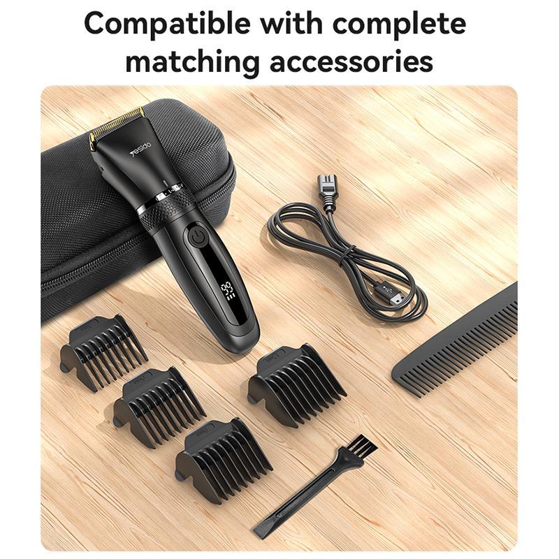 Cordless Hair Clipper and Trimmer Waterproof Grooming Kit for Men