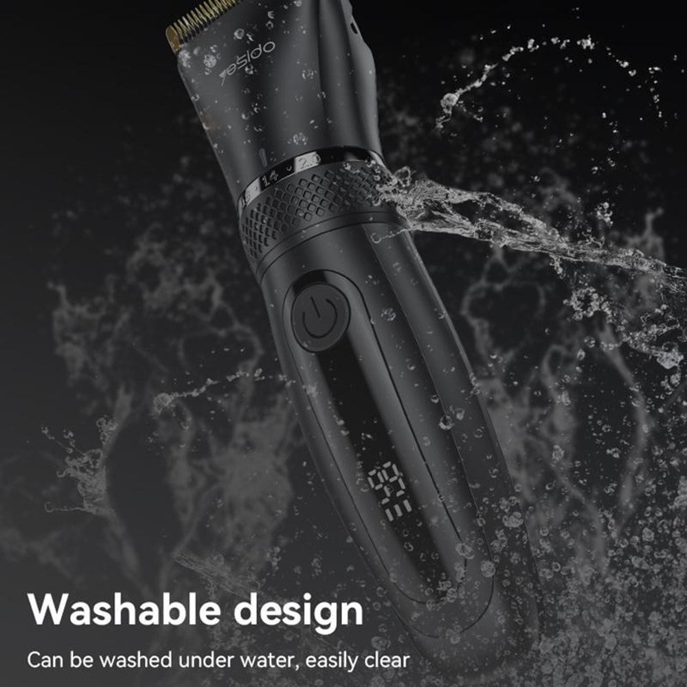 Cordless Hair Clipper and Trimmer Waterproof Grooming Kit for Men