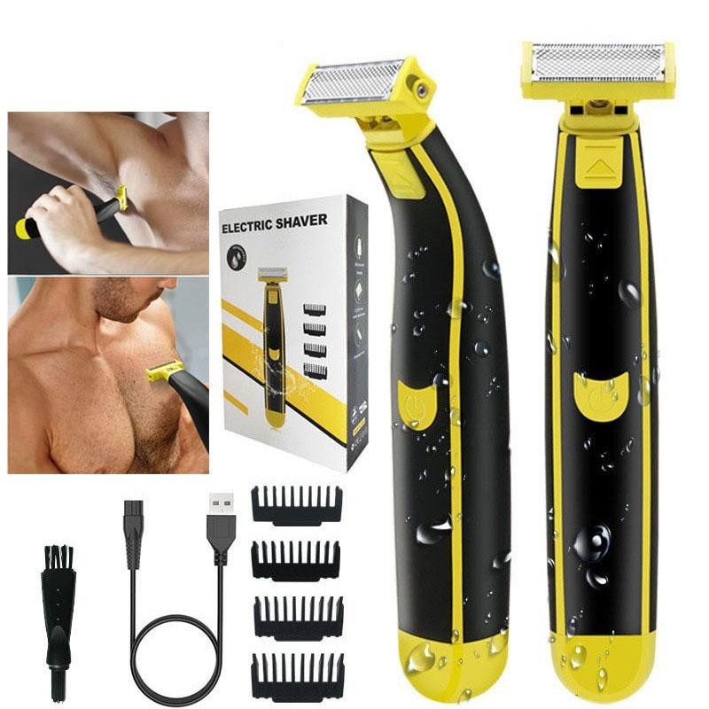 Portable USB Rechargeable Electric Razor for Men Travel Shaver Grooming Kit