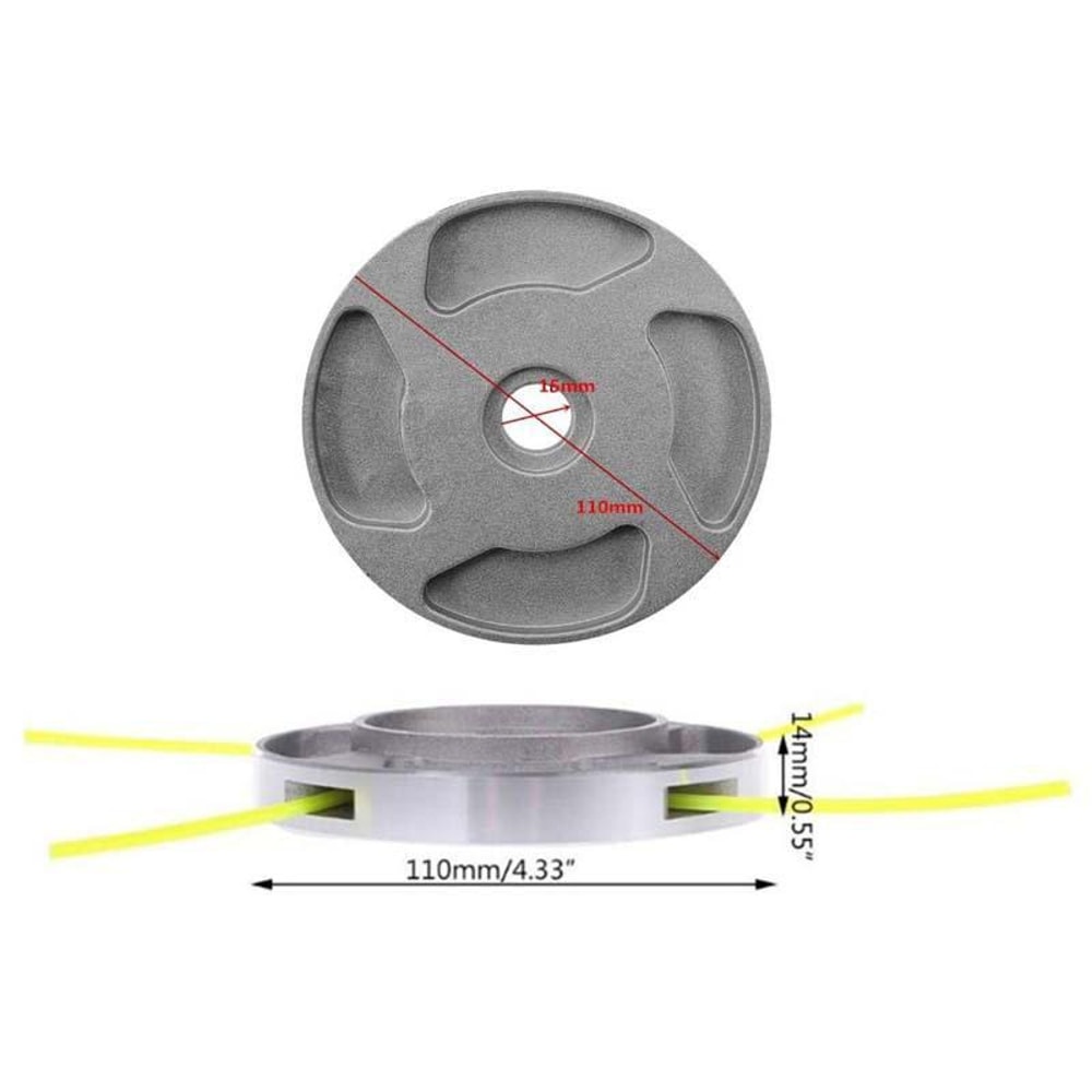 Universal Aluminum Grass Trimmer Head Replacement with Durable Cables for Lawn Mower and Brush Cutter