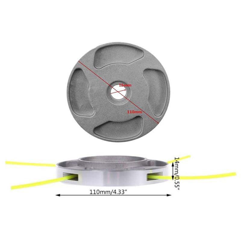 Universal Aluminum Grass Trimmer Head Replacement with Durable Cables for Lawn Mower and Brush Cutter