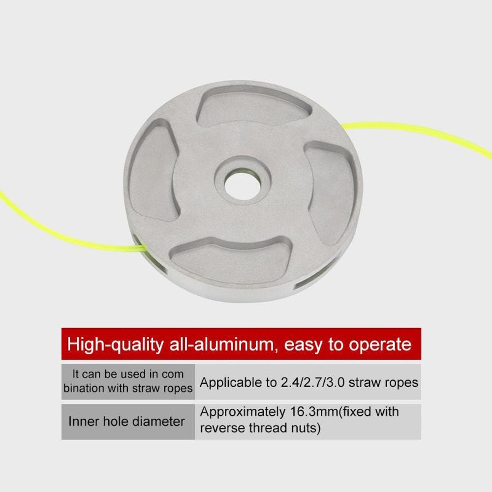Universal Aluminum Grass Trimmer Head Replacement with Durable Cables for Lawn Mower and Brush Cutter