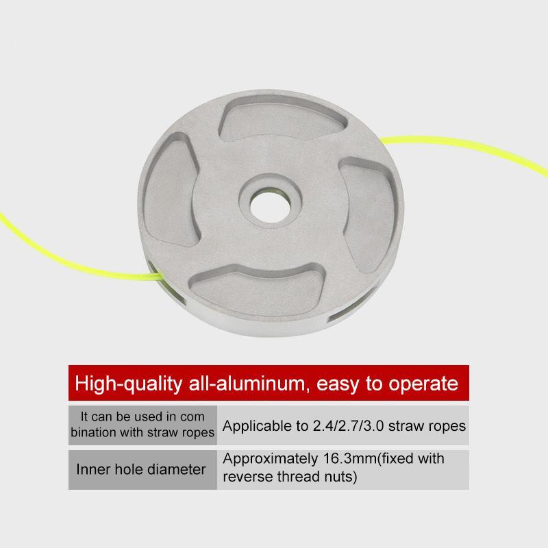 Universal Aluminum Grass Trimmer Head Replacement with Durable Cables for Lawn Mower and Brush Cutter