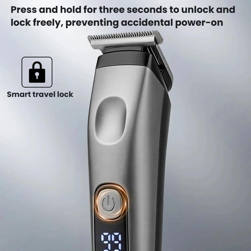 Electric Hair Clipper, Beard & Nose Hair Trimmer Cordless Grooming Kit for Men