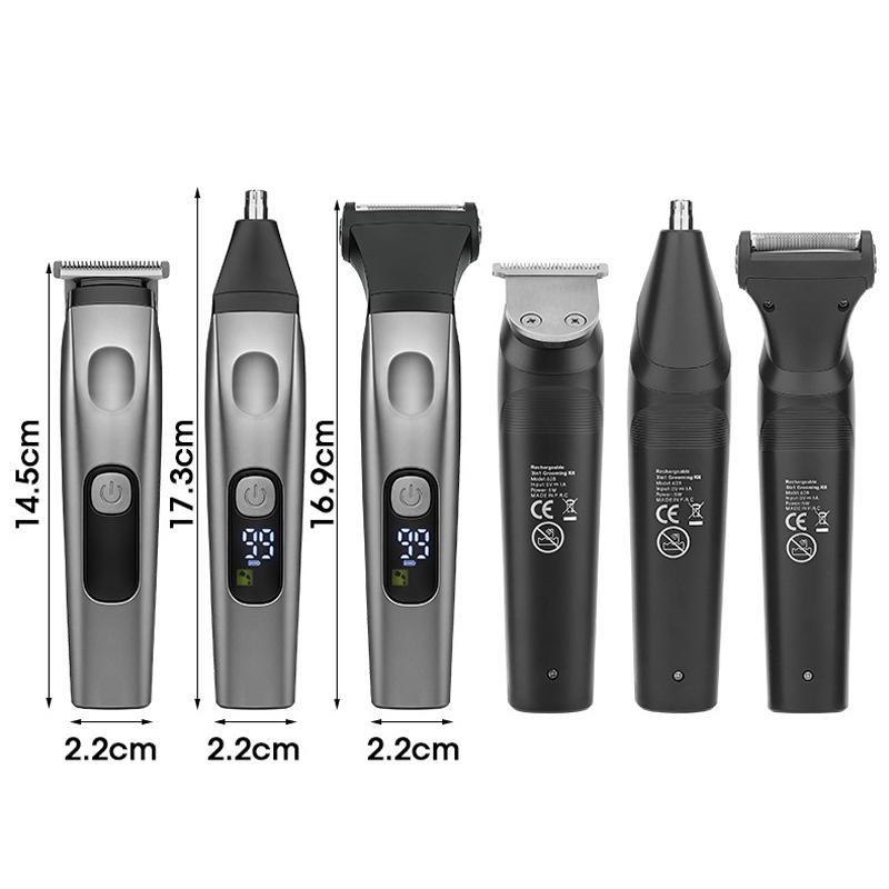 Electric Hair Clipper, Beard & Nose Hair Trimmer Cordless Grooming Kit for Men