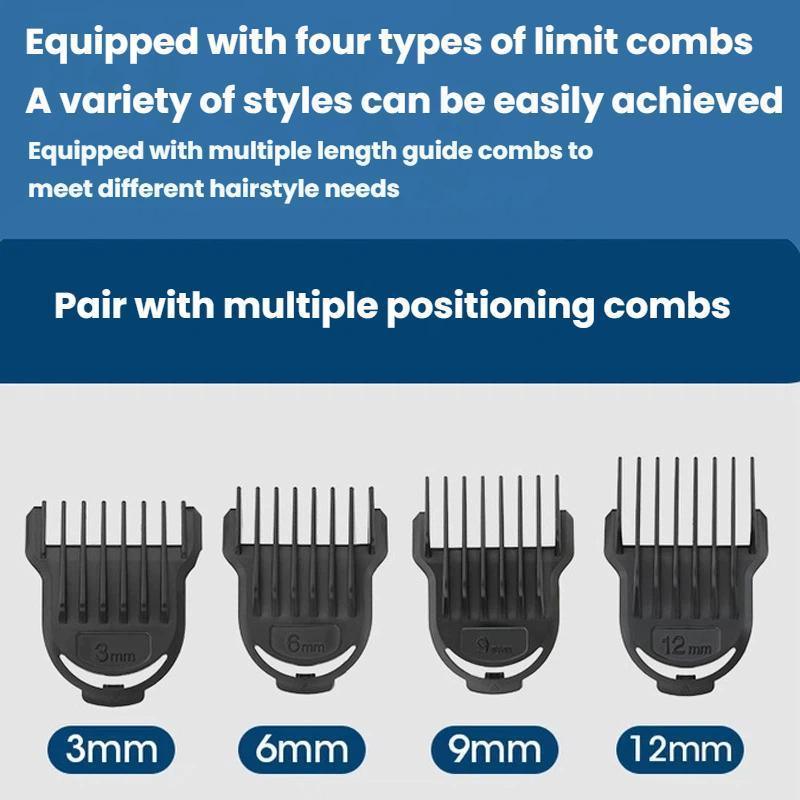 Electric Hair Clipper, Beard & Nose Hair Trimmer Cordless Grooming Kit for Men
