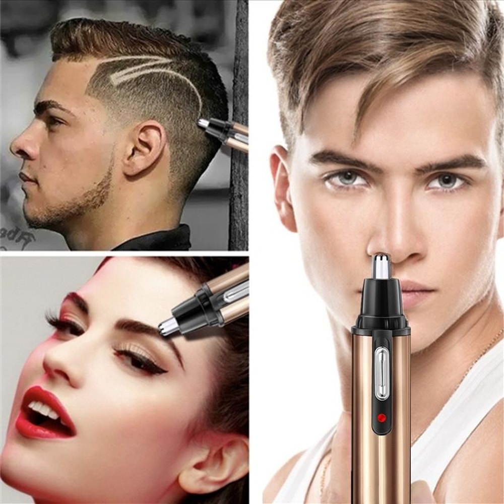 Electric Nose & Ear Hair Trimmer USB Rechargeable Eyebrow & Facial Hair Shaver for Men and Women