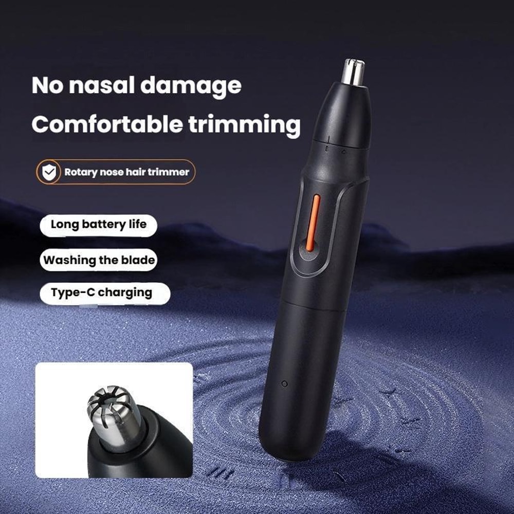 Rechargeable Electric Nose Hair Trimmer for Men Cordless Nose Hair Cutter USB Type-C