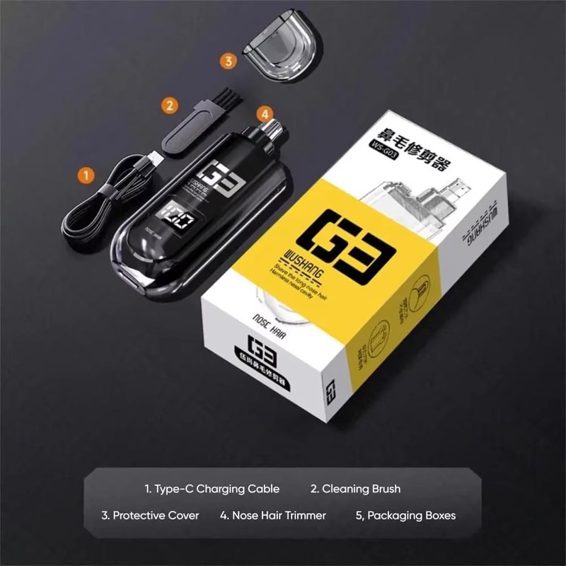 Rechargeable USBC Nose Hair Trimmer Electric Painless Grooming Tool For Men 9