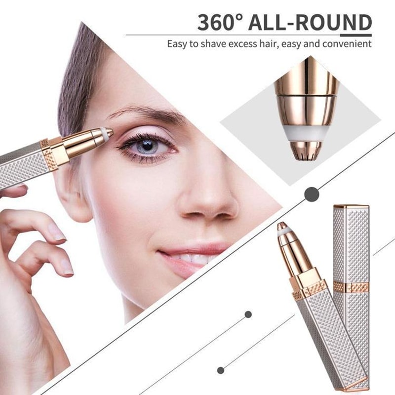 Rechargeable Eyebrow Trimmer and Facial Hair Remover for Women Portable Lipstick Lady Shaver