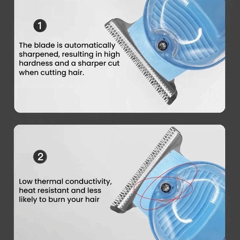 LCD Digital Display Cordless Hair Clipper, Portable Electric Hair Trimmer USB Type-C Rechargeable