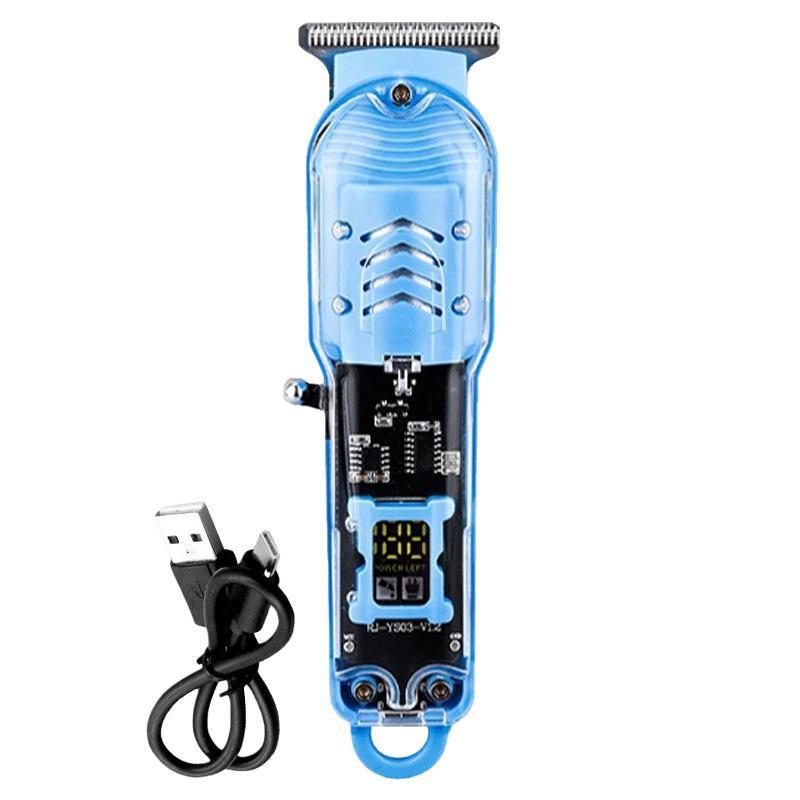 LCD Digital Display Cordless Hair Clipper, Portable Electric Hair Trimmer USB Type-C Rechargeable