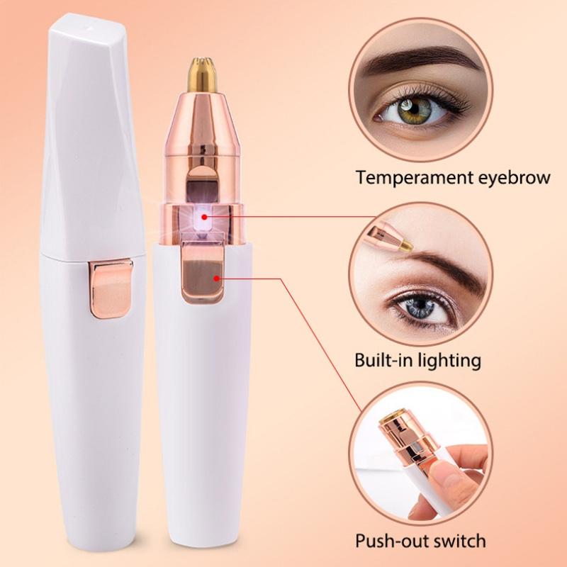 USB Electric Shaver Eyebrow Trimmer Portable Facial Hair Remover for Women and Men Mini Waterproof Grooming Tool