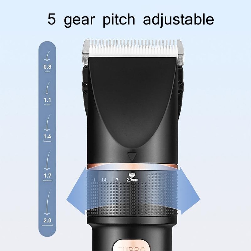 Men Electric Hair Trimmer LCD Digital Display Cordless Hair Clipper USB Rechargeable