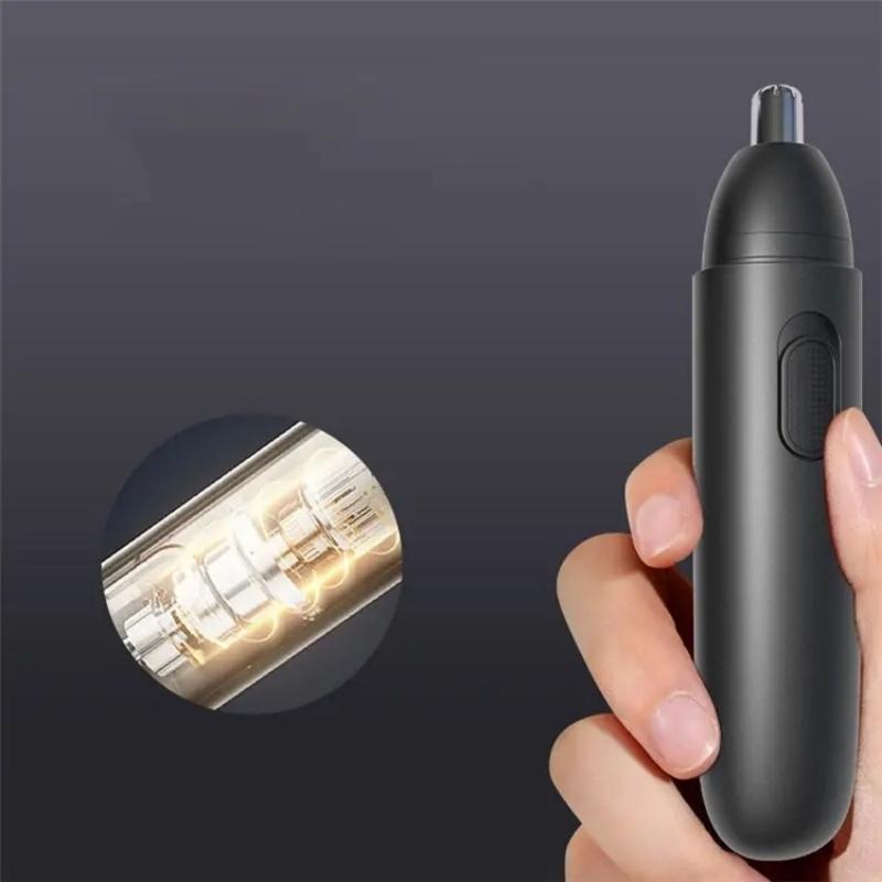 Portable USB Rechargeable Electric Nose Hair Trimmer Safe Rotary Grooming Tool for Men & Women