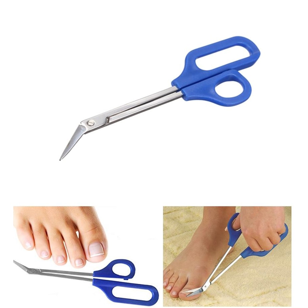 Long Reach Toenail Scissors for Seniors Easy Grip Ergonomic Nail Cutter