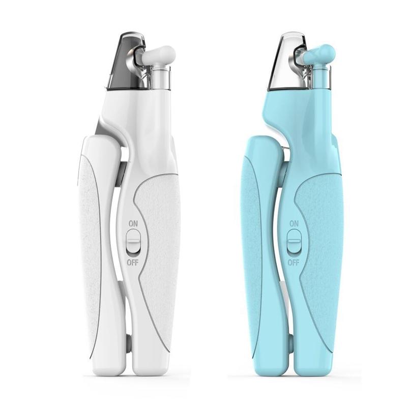 LED Dog Nail Clipper with Safety Light Rechargeable Pet Nail Trimmer for Dogs and Cats