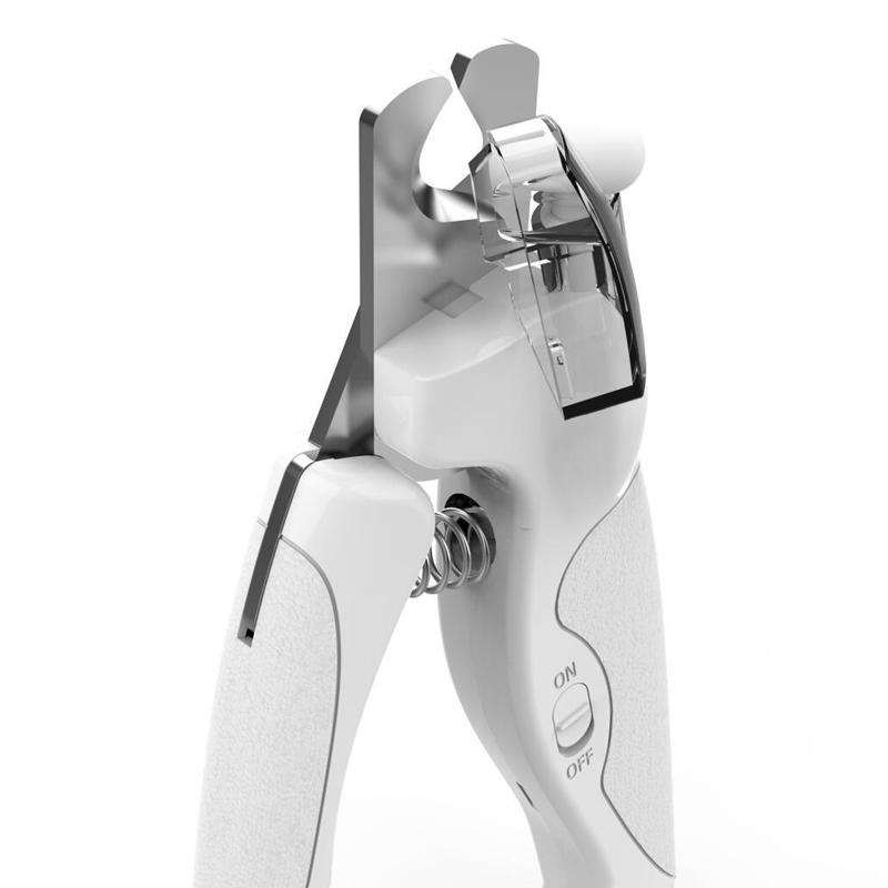 LED Dog Nail Clipper with Safety Light Rechargeable Pet Nail Trimmer for Dogs and Cats