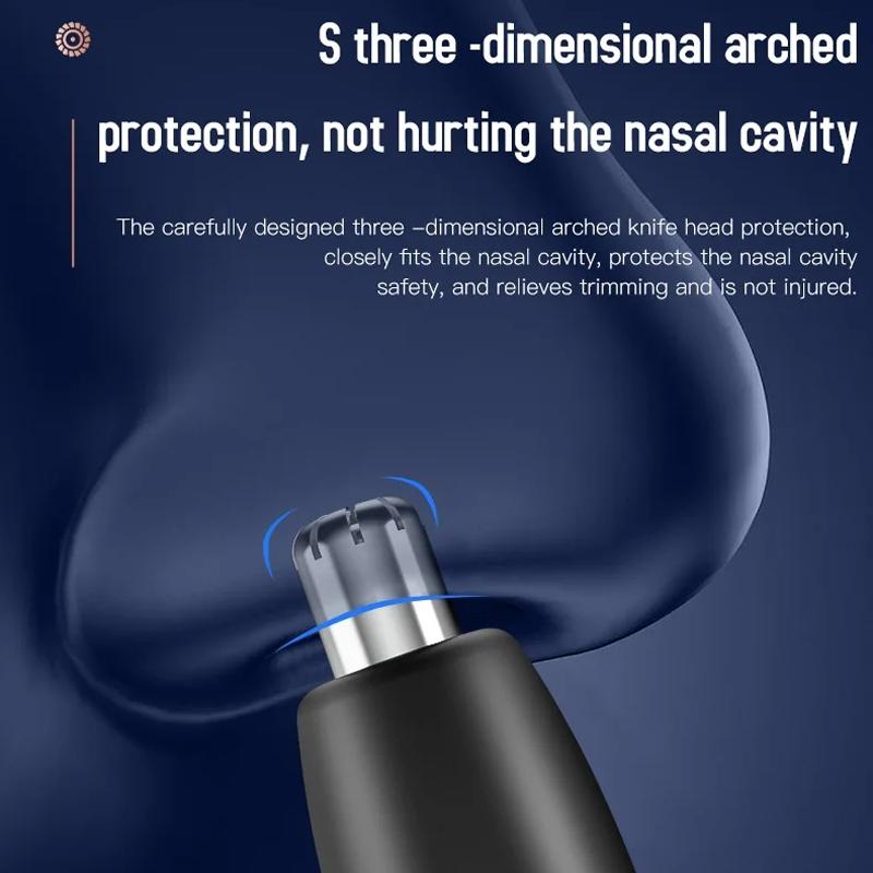 Rechargeable Electric Nose Hair Trimmer with Digital Display, Portable Speed Unisex Grooming Shaver