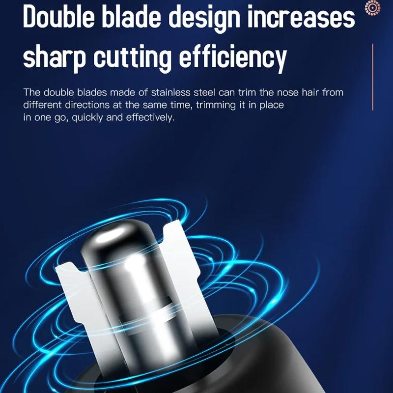 Rechargeable Electric Nose Hair Trimmer with Digital Display, Portable Speed Unisex Grooming Shaver