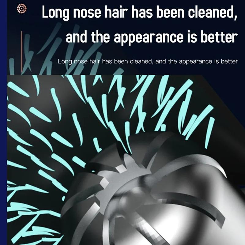 Rechargeable Electric Nose Hair Trimmer with Digital Display, Portable Speed Unisex Grooming Shaver