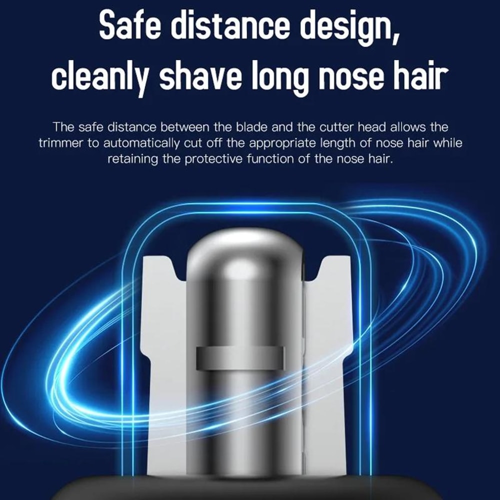 Rechargeable Electric Nose Hair Trimmer with Digital Display, Portable Speed Unisex Grooming Shaver