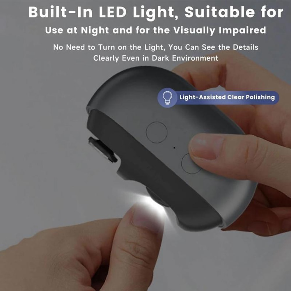 Electric Nail Clipper & Automatic Nail Trimmer with File Polisher and Magnetic Cover