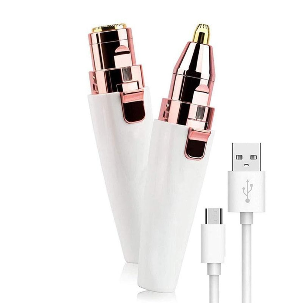 Electric Eyebrow Trimmer for Women USB Rechargeable Eyebrow Shaver with LED Light Precision Facial Hair Remover