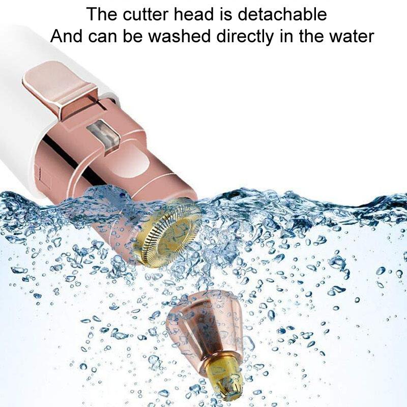 Electric Eyebrow Trimmer for Women USB Rechargeable Eyebrow Shaver with LED Light Precision Facial Hair Remover