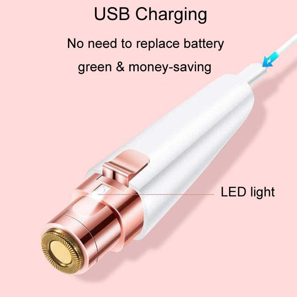 Electric Eyebrow Trimmer for Women USB Rechargeable Eyebrow Shaver with LED Light Precision Facial Hair Remover