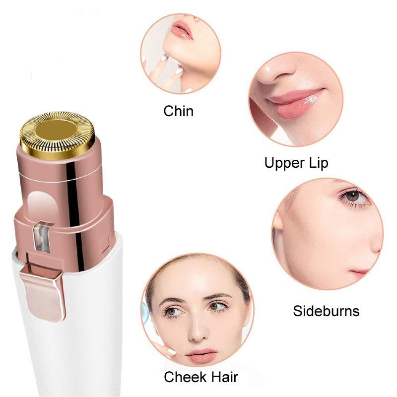 Electric Eyebrow Trimmer for Women USB Rechargeable Eyebrow Shaver with LED Light Precision Facial Hair Remover