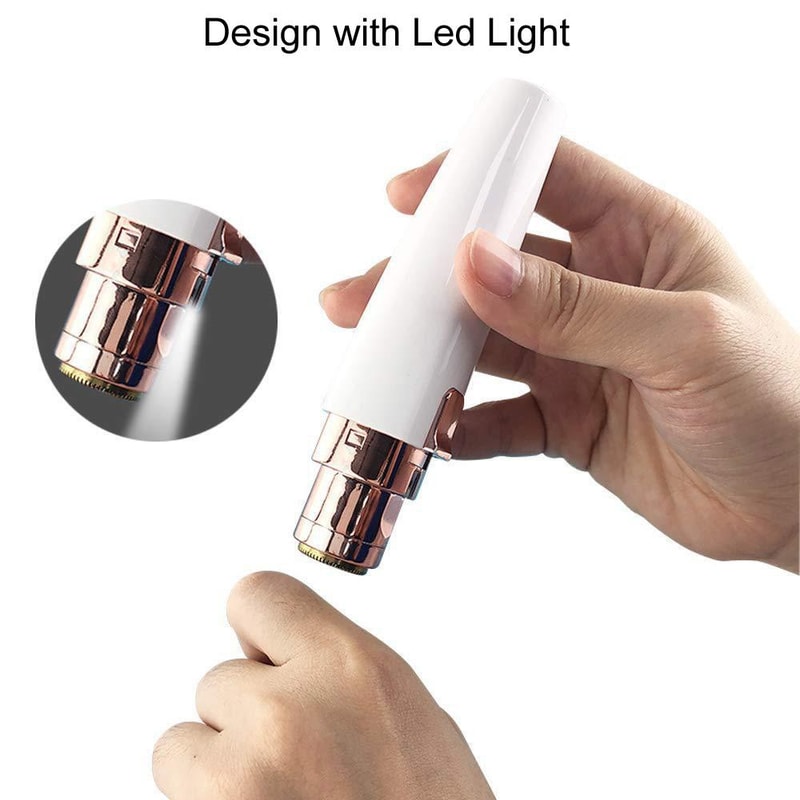 Electric Eyebrow Trimmer for Women USB Rechargeable Eyebrow Shaver with LED Light Precision Facial Hair Remover