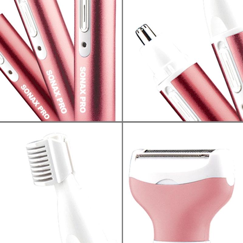 Waterproof Rechargeable Electric Eyebrow and Body Hair Trimmer for Women