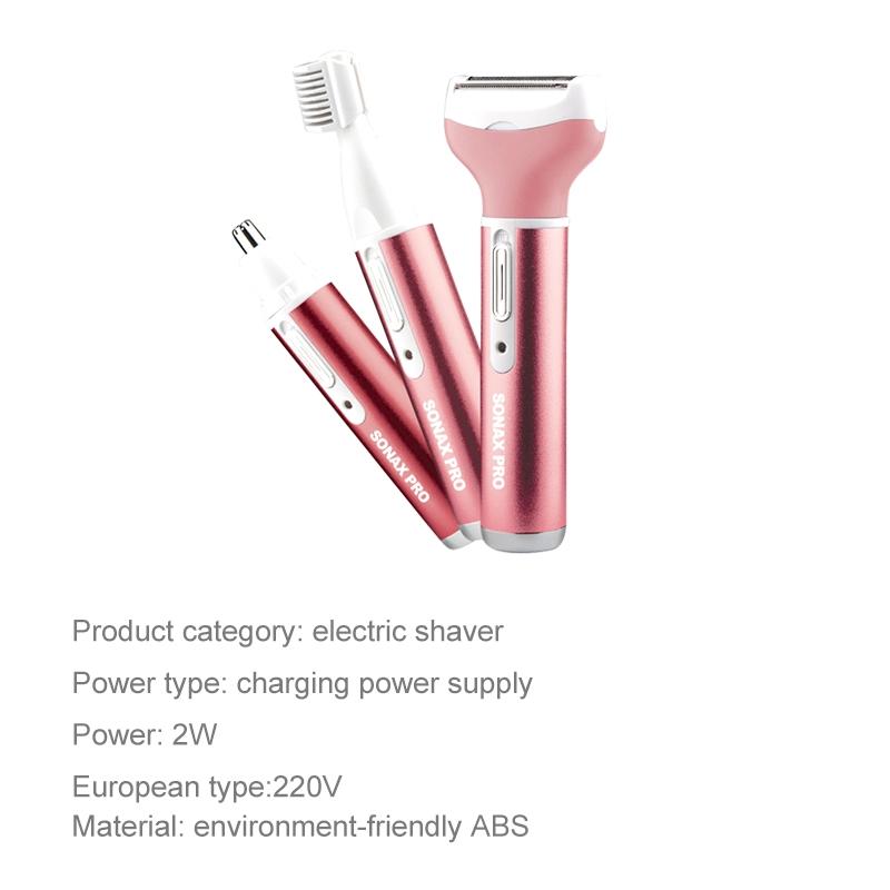 Waterproof Rechargeable Electric Eyebrow and Body Hair Trimmer for Women