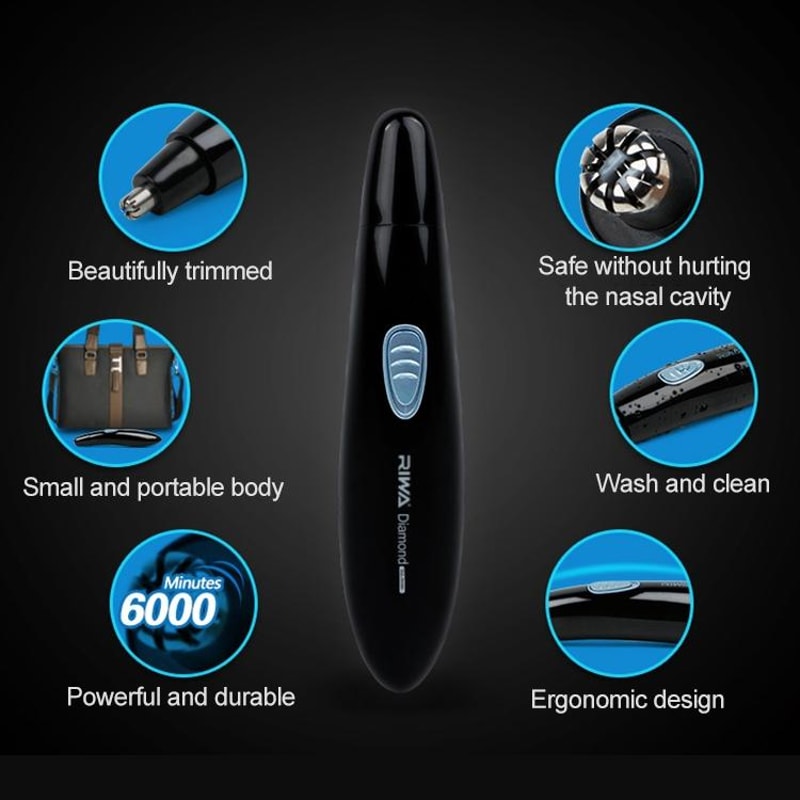 Waterproof Rechargeable Nose Hair Trimmer & Eyebrow Trimmer for Men Precision Grooming Tool