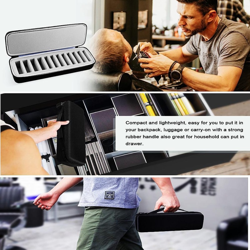 Portable Hair Trimmer Blade Organizer Case Hard Shell Trimmer Blade Storage Box