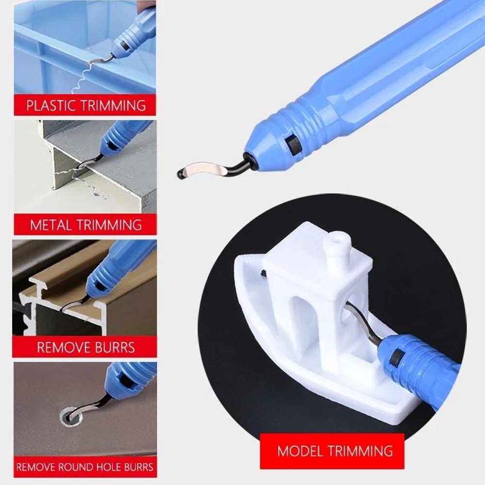 Precision Edge Trimmer Tool for Woodworking Deburring and Chamfering with Replaceable Blade