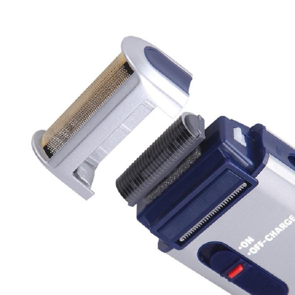 Rechargeable Electric Shaver for Men with Reciprocating Blade & Temple Trimmer