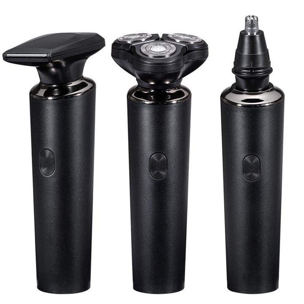 Electric Shaver Nose Hair & Sideburn Trimmer Rechargeable Waterproof Grooming Kit