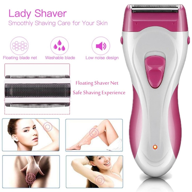 Women Body Hair Remover Trimmer Waterproof Rechargeable Face & Body Shaver for Women