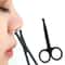 Stainless Steel Nose Hair Scissors with Round Tip Safety Design Precision Facial Grooming Trimmer