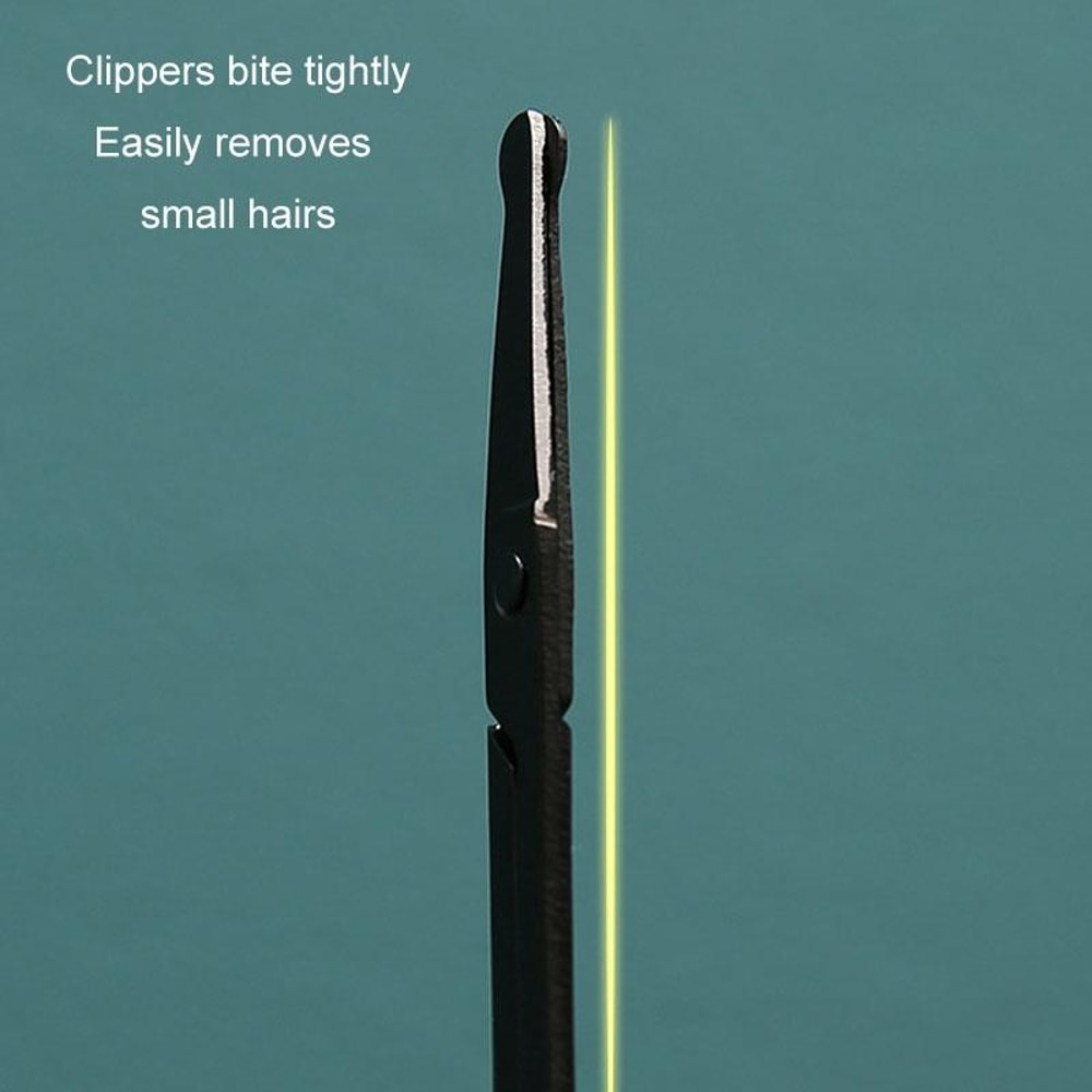 Stainless Steel Nose Hair Scissors with Round Tip Safety Design Precision Facial Grooming Trimmer