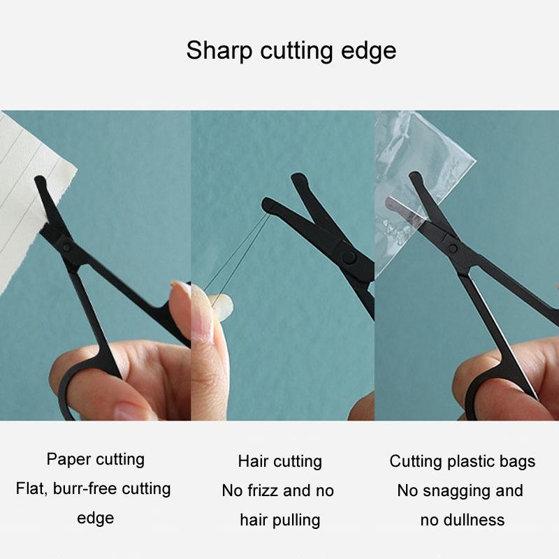 Stainless Steel Nose Hair Scissors with Round Tip Safety Design Precision Facial Grooming Trimmer