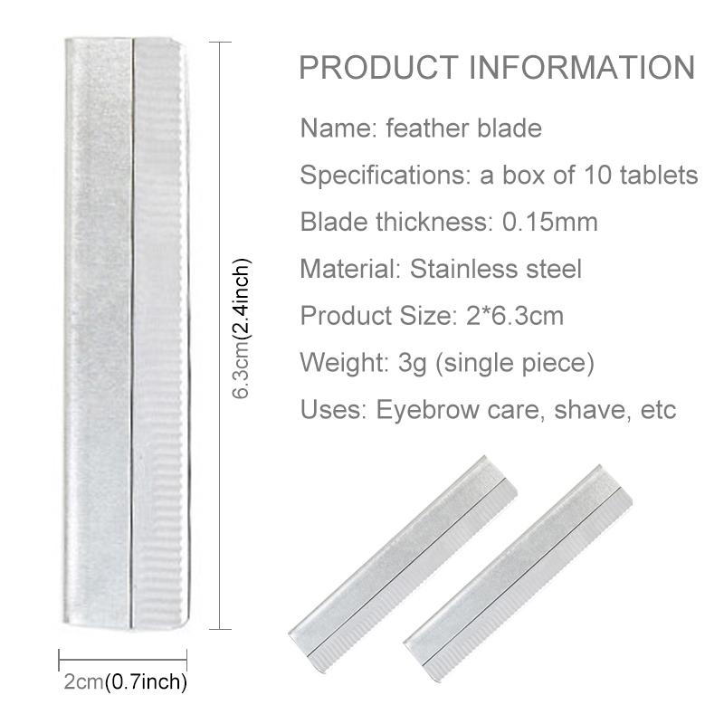 Professional Eyebrow Razor & Hair Feather Blade Set for Precision Grooming