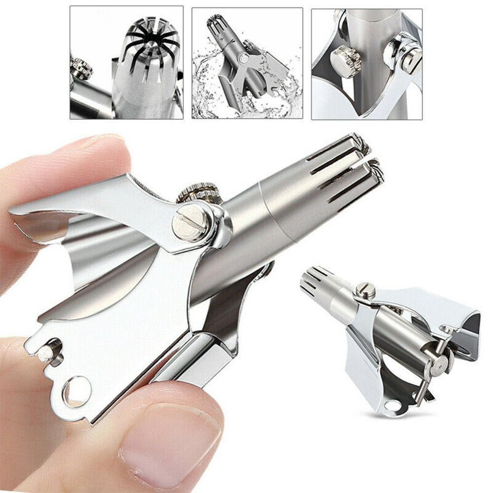 Stainless Steel Manual Nose Hair Trimmer Unisex Nose Hair Grooming Tool & Cutter