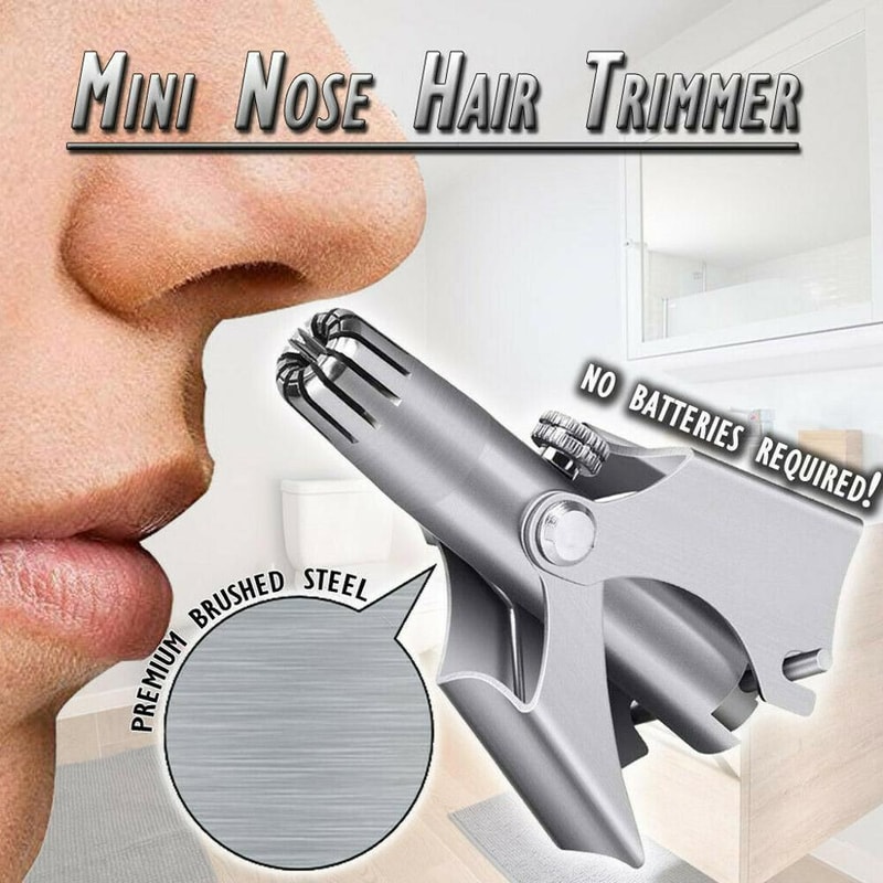 Stainless Steel Manual Nose Hair Trimmer Unisex Nose Hair Grooming Tool & Cutter