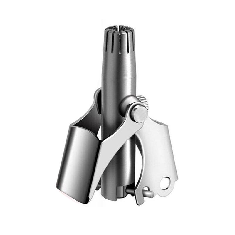 Stainless Steel Manual Nose Hair Trimmer Unisex Nose Hair Grooming Tool & Cutter