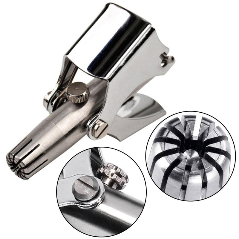 Stainless Steel Manual Nose Hair Trimmer Unisex Nose Hair Grooming Tool & Cutter