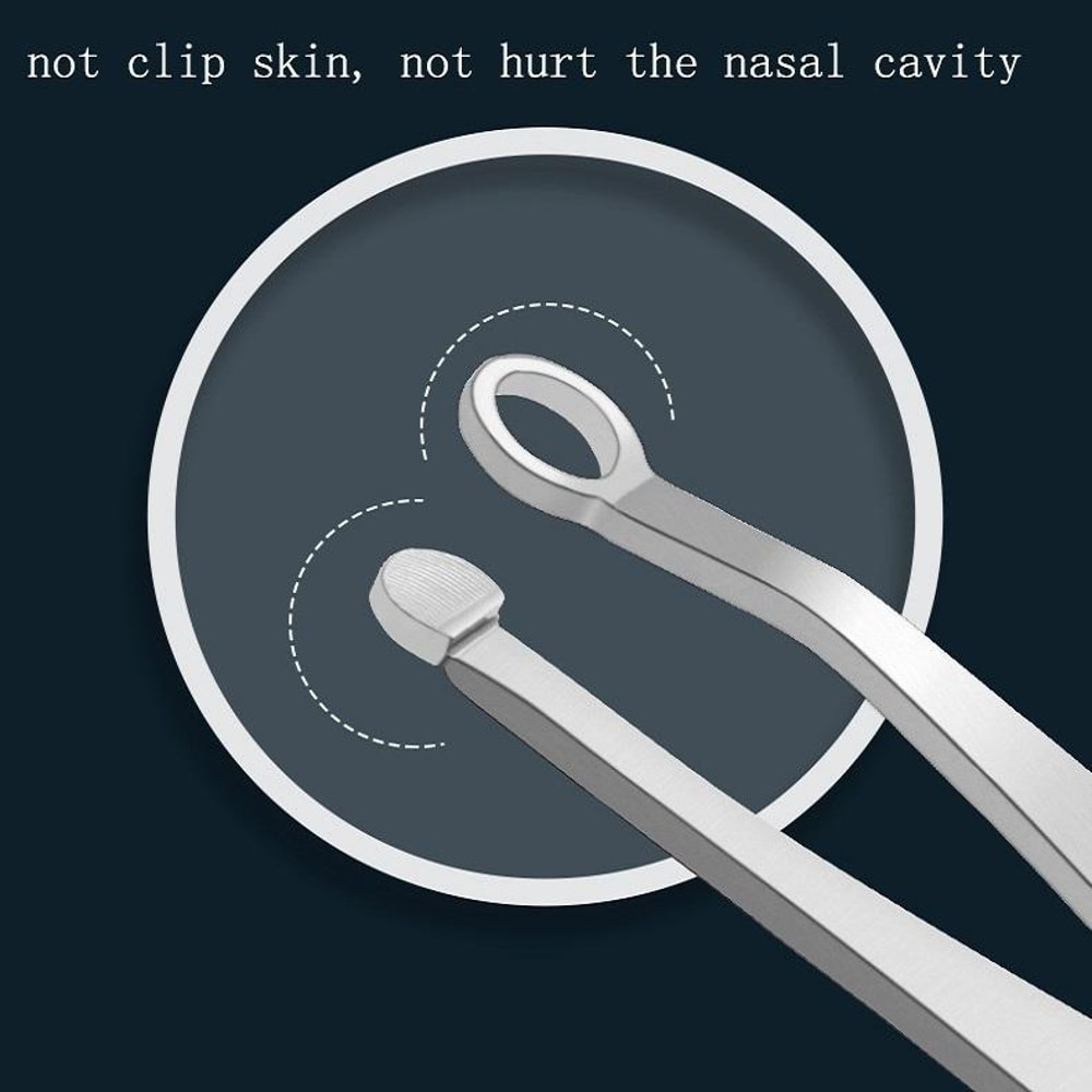 Stainless Steel Nose Hair Clip Nose Trimmer Manual Grooming Ring Set